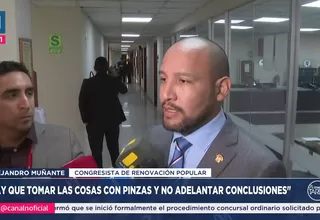 Muñante pide investigar audios sobre complot a José Domingo Pérez