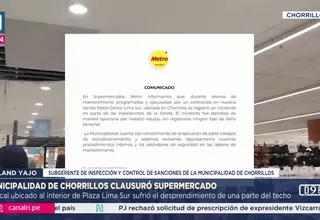 Municipalidad de Chorrillos clausura Metro en Plaza Lima Sur