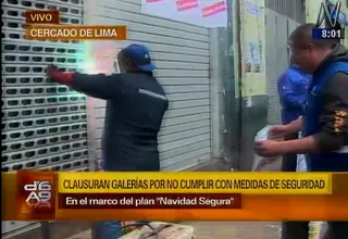 Municipalidad de Lima: clausuran galerías en el centro de la ciudad