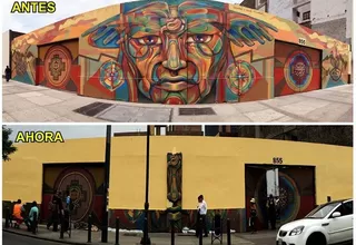 Municipalidad de Lima eliminó mural pintado durante la anterior gestión