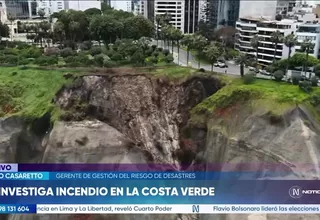 Municipalidad de Lima evalúa daños y anuncia reposición de geomallas tras incendio acantilado en Costa Verde