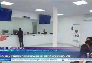 Municipalidad de Lima inaugura nuevo centro para emitir licencias de conducir en el Cercado