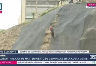 Municipalidad de Lima instala geomallas en Costa Verde para prevenir deslizamientos