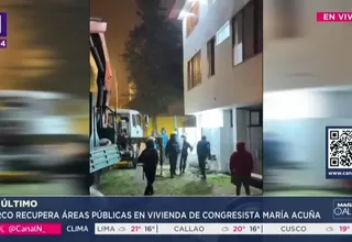 Municipalidad de Surco recupera áreas públicas en vivienda de congresista María Acuña