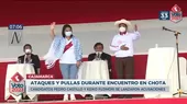 Ataques y pullas durante encuentro en Chota entre Castillo y Fujimori - Noticias de chota