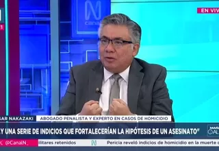 Nakazaki: Peritaje puede descartar suicidio en caso Castro