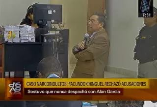 Narcoindultos: Facundo Chinguel afirmó que nunca despachó con Alan García