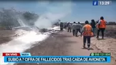 Nazca: sube a 7 la cifra de fallecidos tras caída de avioneta - Noticias de avioneta