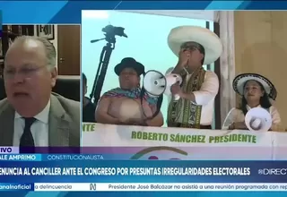 Natale Amprimo: Denuncia de Juntos por el Perú contra canciller Carlos Pareja está destinada al archivo
