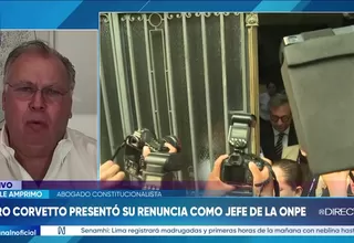 Natale Amprimo: Era importante que Corvetto esté fuera de la ONPE