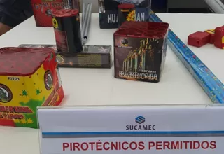 Navidad: Sucamec autorizó 30 ferias pirotécnicas a nivel nacional