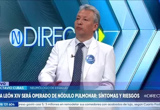 Neumólogo de EsSalud explica por qué el papa León XIV será operado por un nódulo pulmonar