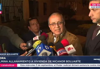Nicanor Boluarte: "No conozco ni he conversado con Santiváñez"