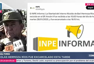 Nicolás Hermoza Ríos fue liberado este martes