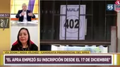 Nidia Vílchez: El APRA empezó su inscripción desde el 17 de diciembre - Noticias de APRA