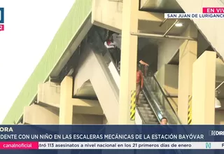 Niño queda atrapado en escalera eléctrica del Metro de Lima