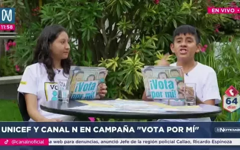 Niños y adolescentes lideran campaña Vota por Mí impulsada por UNICEF y Canal N