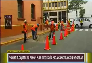 ‘No me bloquees el paso’: MML lanza plan de desvío para construcción de obras