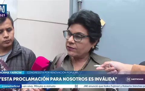 Norma Yarrow anuncia acciones legales por resultados electorales