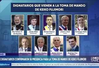 Nueve dignatarios vienen a la toma de mando de Keiko Fujimori