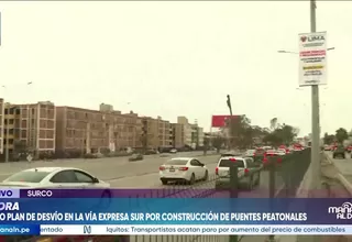 Nuevo plan de desvío en la Vía Expresa Sur por construcción de puentes peatonales
