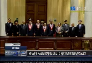 Nuevos magistrados del TC recibieron credenciales en el Congreso