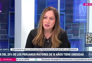 Obesidad afecta al 25 % de peruanos mayores de 15 años