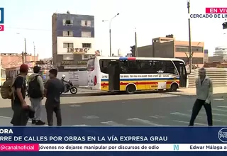 Obras en Vía Expresa Grau generan congestión en Cercado de Lima