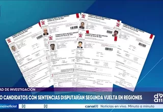 Ocho candidatos con sentencias disputarían segunda vuelta en regiones