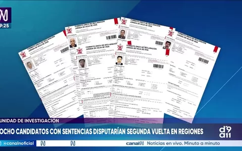 Ocho candidatos con sentencias disputarían segunda vuelta en regiones
