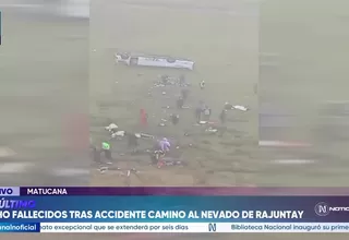 Ocho muertos y 12 heridos tras despiste de vehículo en el nevado Rajuntay