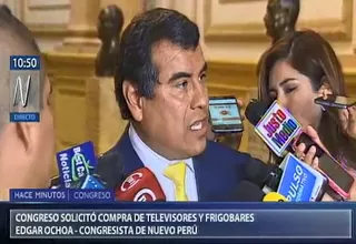 Ochoa sobre compra de televisores: El Congreso no puede ser muestra de frivolidades