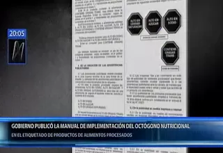 Octágono nutricional: Gobierno publicó manual de implementación de advertencia