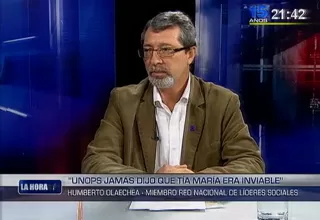 Olaechea: Emplazo a Marco Arana a parar la violencia en Islay (Parte I)