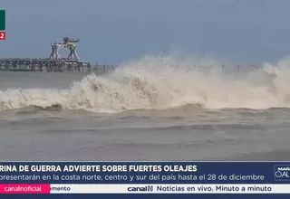 Oleaje anómalo afectará la costa peruana hasta el 28 de diciembre