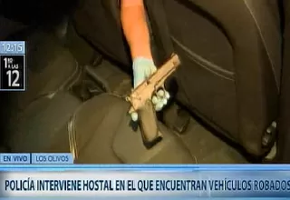 Los Olivos: intervienen hostal en el que se guardaban autos robados