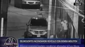 Los Olivos: incendian camioneta de comerciantes con bomba molotov - Noticias de molotov