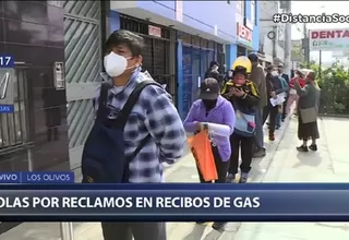 Los Olivos: Usuarios forman largas colas para reclamar incremento en recibos de gas