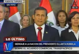 Ollanta Humala: El Acuerdo Transpacífico impulsará el crecimiento de las Pymes