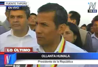 Ollanta Humala: "Celebramos el levantamiento del paro contra Las Bambas"