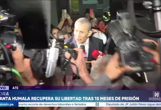 Ollanta Humala recupera su libertad tras 15 meses de prisión