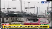Once heridos dejó choque en la avenida Caquetá  - Noticias de choque