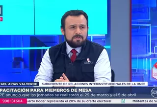 ONPE anuncia capacitación para miembros de mesa