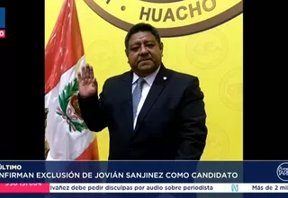 ONPE confirma exclusión de Jovián Sanjinez en proceso de elección de miembros del JNE