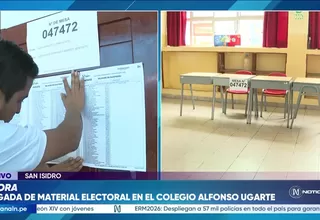 Material electoral ya está en todos los locales de Lima y Callao, según ONPE