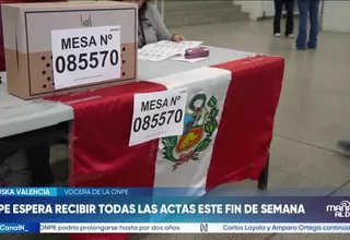 ONPE continúa recibiendo actas de la segunda vuelta electoral