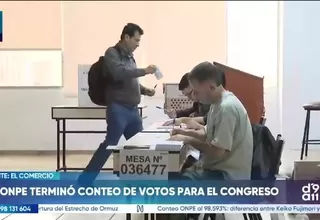 ONPE culmina escrutinio del Congreso bicameral: seis partidos obtienen representación