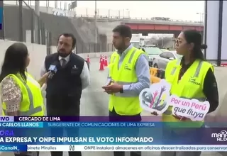 ONPE difunde información electoral en peajes previo comicios