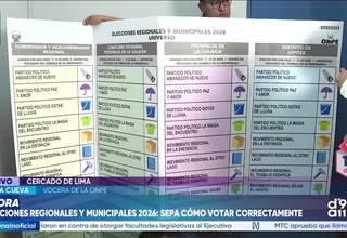 ONPE explica cómo votar y cómo marcar correctamente la cédula