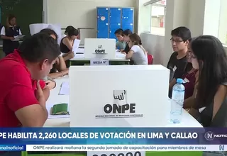 ONPE habilita 2260 locales de votación en Lima y Callao